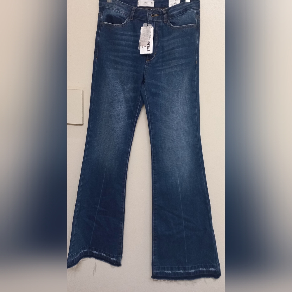 MNG Denim & tees jeans Wide-leg design. Long design. Flare high waist, size 2.